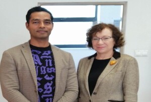 With Professor Oľga Gyárfášová, Comenius University, Bratislava